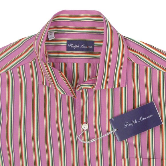 NEW $495 Ralph Lauren Purple Label Shirt!  Purplish Pink With Colorful Stripes - Picture 2 of 2